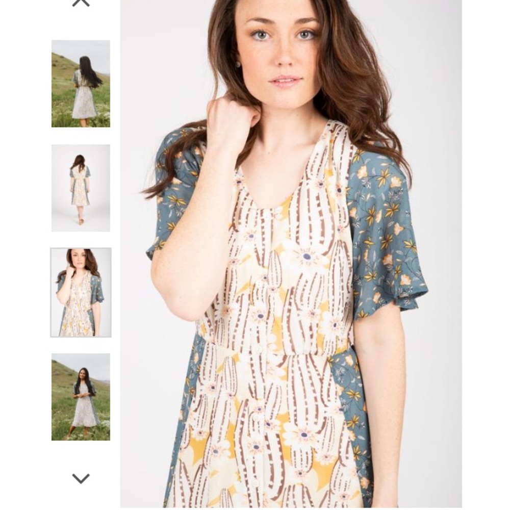 NWT Piper & Scoot Contrast Gem Bib Midi Dress